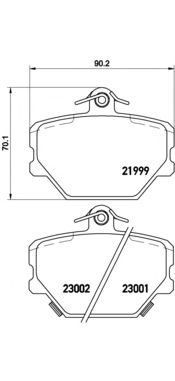 Комплект тормозных колодок BREMBO P 50 038