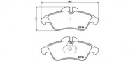 Комплект тормозных колодок BREMBO P 50 080