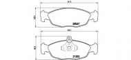 Комплект тормозных колодок BREMBO P 59 011