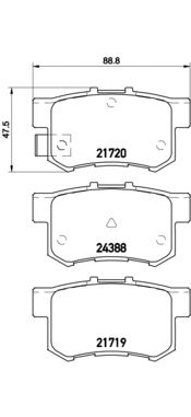 Комплект тормозных колодок BREMBO P 79 027