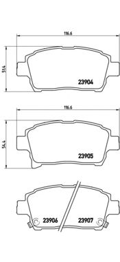 Комплект тормозных колодок BREMBO P 83 103