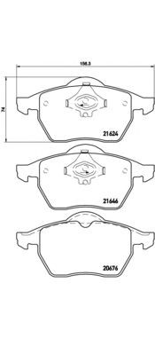 Комплект тормозных колодок BREMBO P 85 036