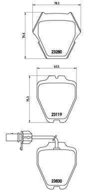 Комплект тормозных колодок BREMBO P 85 067