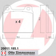 Комплект тормозных колодок ZIMMERMANN 20011.185.1
