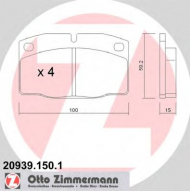 Комплект тормозных колодок ZIMMERMANN 20939.150.1