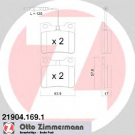 Комплект тормозных колодок ZIMMERMANN 21904.169.1