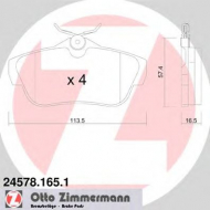 Комплект тормозных колодок ZIMMERMANN 24578.165.1