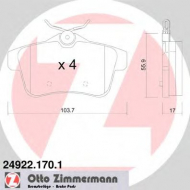 Комплект тормозных колодок ZIMMERMANN 24922.170.1
