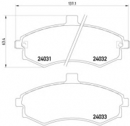Комплект тормозных колодок HELLA 8DB 355 010-481