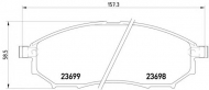 Комплект тормозных колодок HELLA 8DB 355 013-141