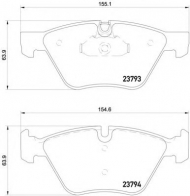 Комплект тормозных колодок HELLA 8DB 355 015-031