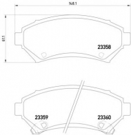 Комплект тормозных колодок HELLA 8DB 355 016-951