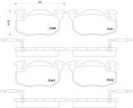 Комплект тормозных колодок HELLA 8DB 355 019-131