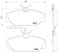Комплект тормозных колодок HELLA 8DB 355 019-181