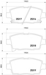 Комплект тормозных колодок HELLA 8DB 355 019-691
