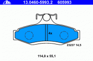 Комплект тормозных колодок ATE 13.0460-5993.2