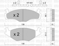 Комплект тормозных колодок METELLI 22-0045-0K