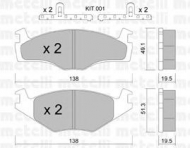 Комплект тормозных колодок METELLI 22-0045-1K