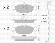 Комплект тормозных колодок METELLI 22-0077-0K