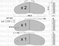 Комплект тормозных колодок METELLI 22-0111-0
