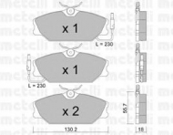 Комплект тормозных колодок METELLI 22-0142-1