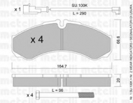 Комплект тормозных колодок METELLI 22-0212-1K