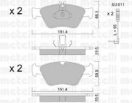 Комплект тормозных колодок METELLI 22-0219-0K