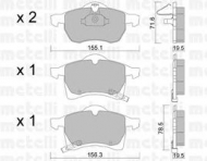 Комплект тормозных колодок METELLI 22-0258-0