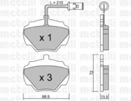 Комплект тормозных колодок METELLI 22-0353-1