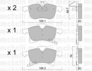 Комплект тормозных колодок METELLI 22-0539-0