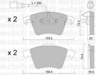 Комплект тормозных колодок METELLI 22-0552-2