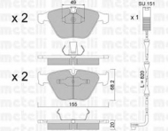 Комплект тормозных колодок METELLI 22-0558-1K