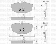 Комплект тормозных колодок METELLI 22-0562-0K