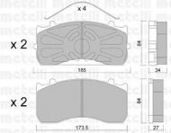 Комплект тормозных колодок METELLI 22-0583-0