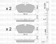 Комплект тормозных колодок METELLI 22-0664-1K