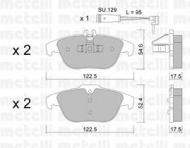 Комплект тормозных колодок METELLI 22-0666-0K