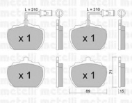 Комплект тормозных колодок METELLI 22-0678-1