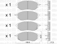 Комплект тормозных колодок METELLI 22-0763-0
