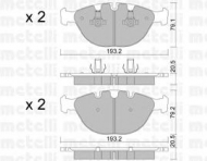 Комплект тормозных колодок METELLI 22-0771-0