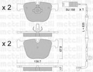 Комплект тормозных колодок METELLI 22-0773-2K