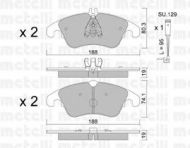 Комплект тормозных колодок METELLI 22-0775-2K