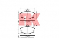 Комплект тормозных колодок NK 222327