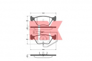 Комплект тормозных колодок NK 222552