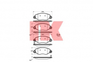 Комплект тормозных колодок NK 222558