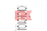 Комплект тормозных колодок NK 222559