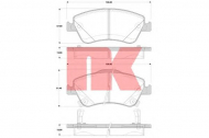 Комплект тормозных колодок NK 224584