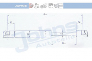 Газовая пружина JOHNS 23 15 95-91
