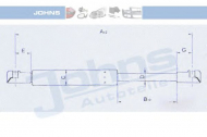 Газовая пружина JOHNS 23 15 95-95