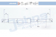 Газовая пружина JOHNS 23 15 95-98