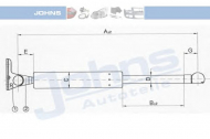 Газовая пружина JOHNS 45 15 95-96